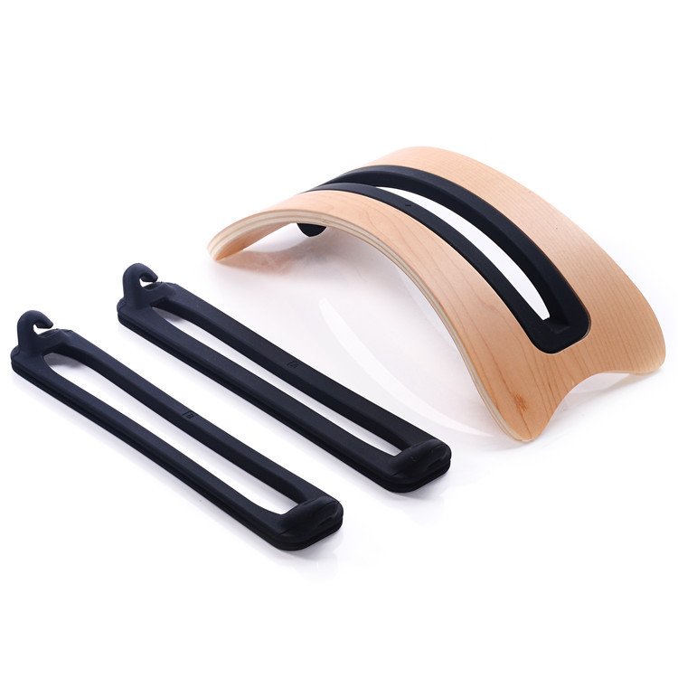 Bent Wood MacBook Holder – Birch & Walnut Laptop Stand