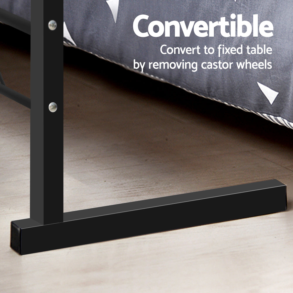 Artiss Portable Laptop Desk – Adjustable Dark Wood Table