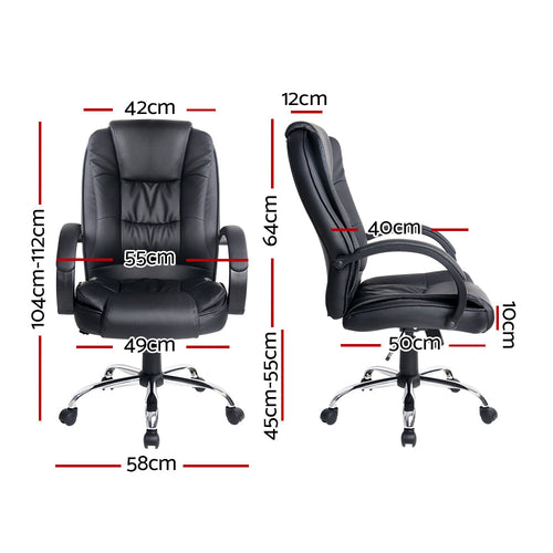 Artiss Rainier Executive Office Chair – PU Leather Gaming & Work Chair