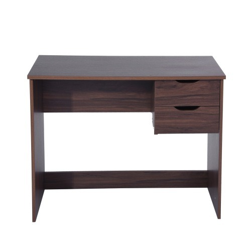 Home Office Laptop Desk – Walnut Wood with 2 Drawers